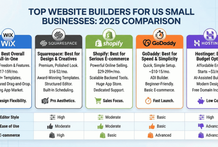 7 Best Website Builders for Small Businesses in the US (2025)
